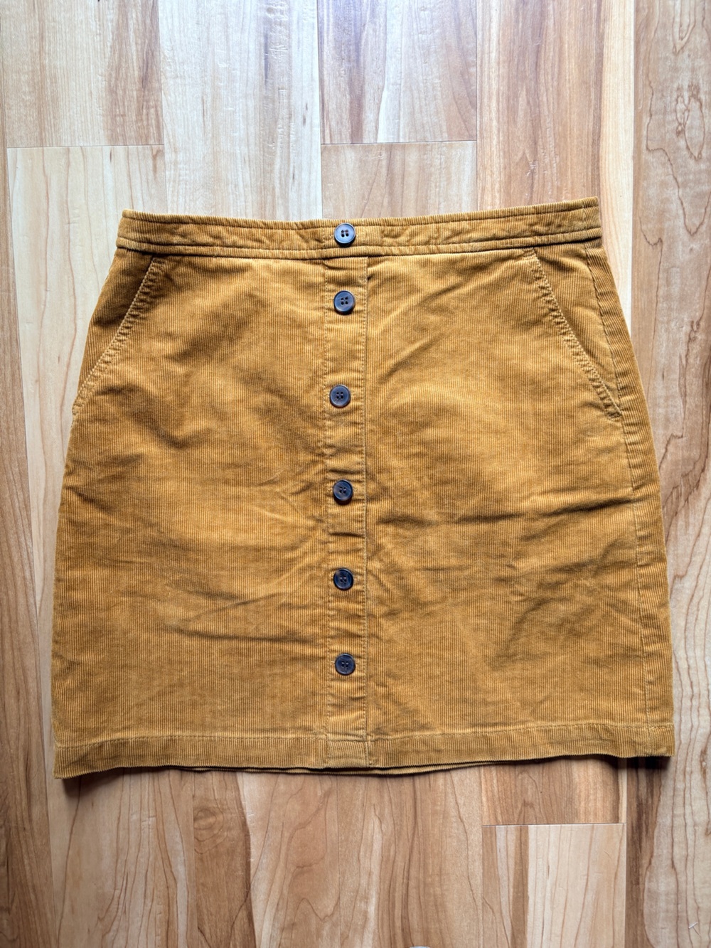 J Crew Button-Front Corduroy Mini Skirt size 8